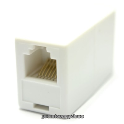 Телефон.з'єднувач RJ-12мама-RJ-12мама