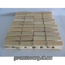 Прищепка дерев`яна середня упаковка/20шт