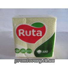 Серветка Рута мала 24х24 жовта /100шт