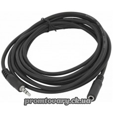 Подовжувач Аудіо папа3,5мм->мама3,5мм stereo 5m