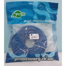 Кабель UTP Patch cord Cat5e 30м Atcom (синій) Кабель UTP Patch cord Cat5e 30м Atcom (синій)