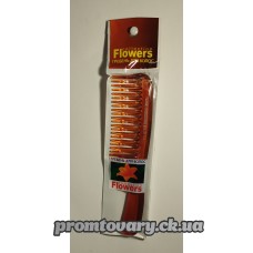 Розчоска плоска Flowers з ручкой двойн.зуб.мала 426/шт
