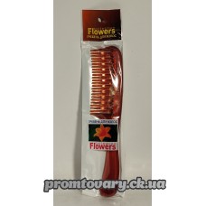 Розчоска плоска Flowers з ручкой подвійн.зуб. F400 /шт