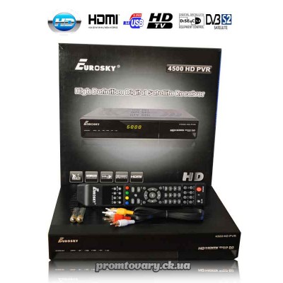 Sat-тюнер Eurosky 4500 HD PVR DVB-S2, mp4, LAN, HDMI гар12міс