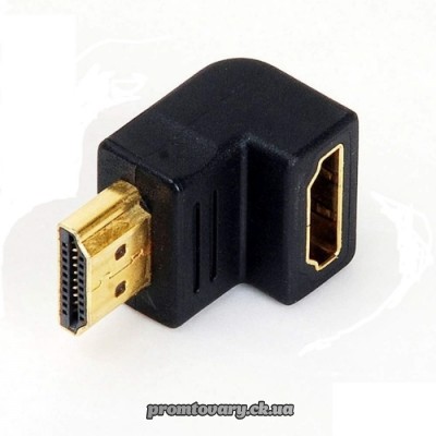 Перехідник  HDMI M/F мама/папа вугловий 90 градусів