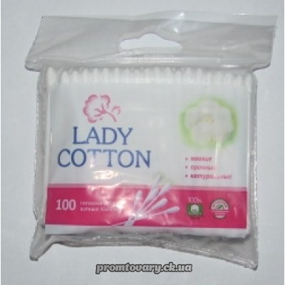 АкціяВатні палички Lady Cotton пакет /100шт