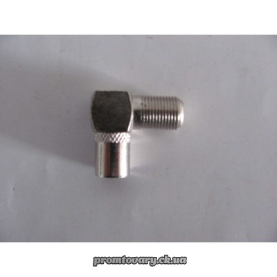 Ант.з'єднювач кабеля Fштекер-TVштекер з вуглом 90*