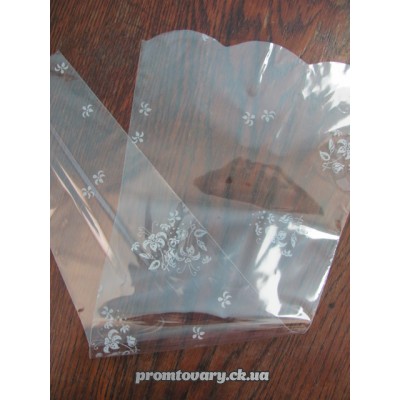 Пакет для квітів конус прозорий 480х150х6 /шт