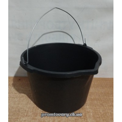 Відро пл. госп. 14л мет. ручка Будівельне з міркою з носиком /шт