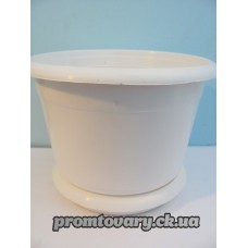 Горшок д/вазон.Финка з/підст.d14 h110 1.1л.біл./шт