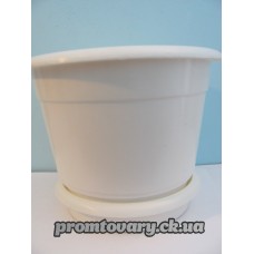 Горшок д/вазон.Финка з/підст.d16.5 h140 2л.біл./шт