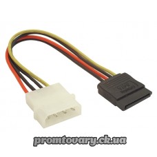 Кабель перехід живлення IDE - SATA Atcom 15см (HDD PATA->SATA) Кабель перехід живлення IDE - SATA Atcom 15см (HDD PATA->SATA)