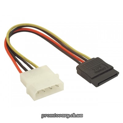 Кабель перехід живлення IDE - SATA Atcom 15см (HDD PATA->SATA) Кабель перехід живлення IDE - SATA Atcom 15см (HDD PATA->SATA)