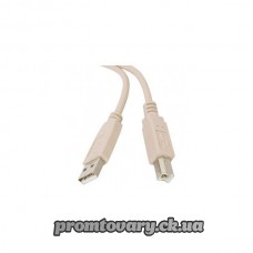 Кабель USB AM/BM 1,8м Atcom ферит білий