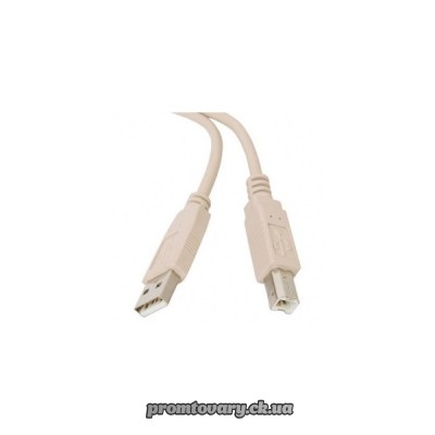 Кабель USB AM/BM 1,8м Atcom ферит білий