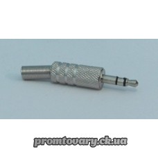 Штекер miniJAC 3,5mm метал з пружинкою для мікрофона стерео