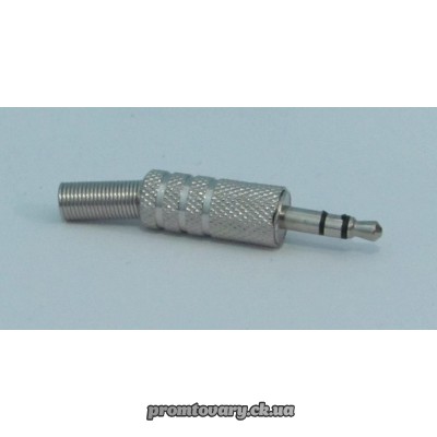 Штекер miniJAC 3,5mm метал з пружинкою для мікрофона стерео