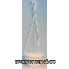 Горшок д/вазон.з підвіс.Т-5 №1 з/підст біл.d16 h10 (1л) /шт