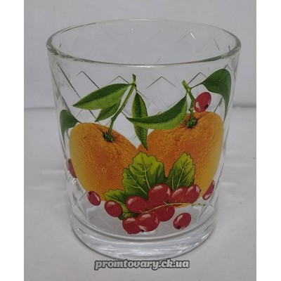 Стакан скло з мал. Флорина 250мл /Квіткова симфонія 285мл