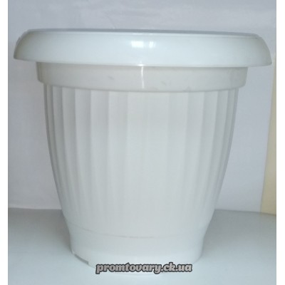 Горшок д/вазон.напольн. №6 d40,5 h46,5 30л.біл./шт