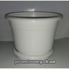 Горшок д/вазон.Финка з/підст.d20 h18 4л.біл./шт