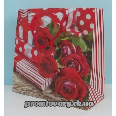 Сумка д/подарунків.квадрат 21*21*9,5-12,5см /шт 