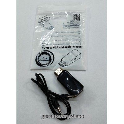 Перехідник HDMI toVGA+audio Cablexpert A-HDMI-VGA-02