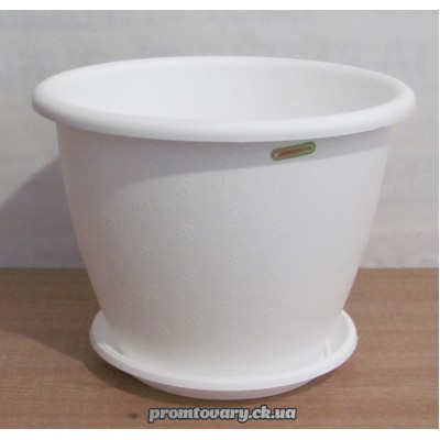 Горшок д/вазон Верона з підст.d35см h27 15л біл./шт