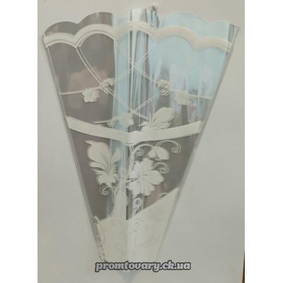 Пакет для квітів конус прозорий 400х300х10 /шт