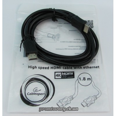 З'єднувач HDMI 1,8m Cablexpert  CC-HDMI4L-6 Ver2.0 4К 