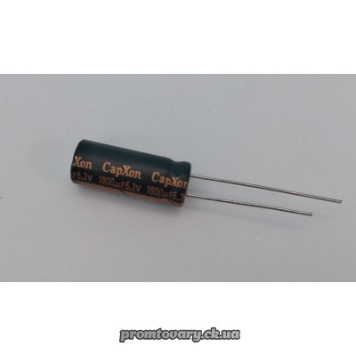 Конденсатор 1800µF 6,3v 105° d8 h20