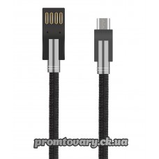 Кабель USB AM/micro USB 1м Wesdar T28 2А чорний метал