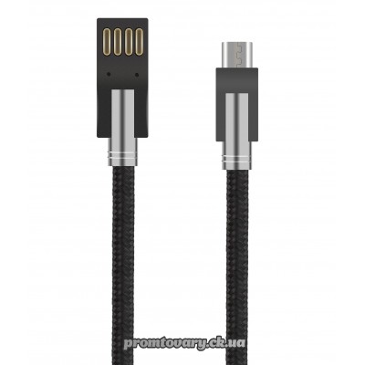 Кабель USB AM/micro USB 1м Wesdar T28 2А чорний метал