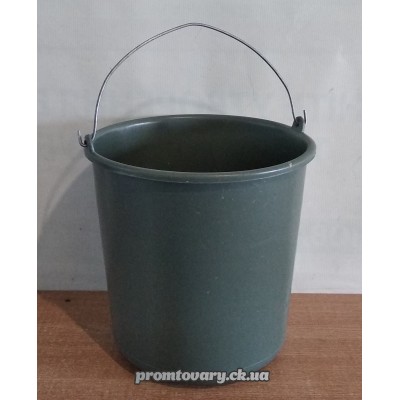Відро пл. госп. 16л мет. ручка Будівельне чорн. /шт