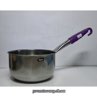 Ковшик нерж. мет. ручка з пласт. D16см /шт