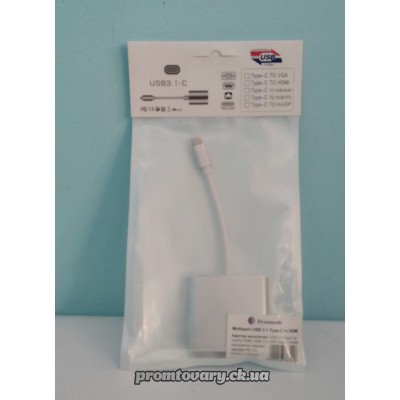 Перехідник USB 3.1(Type-C) на HDMI /(Type-C female)/USB 3.0
