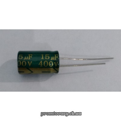 Конденсатор 15µF 400v 105° d10 h17