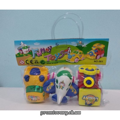 Набір машинка+літак+паравоз PVC 061 ABC / 3шт