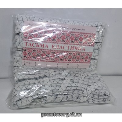 Резинка швацька АКМ біла /5м