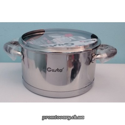 Каструля нерж. Gusto GT-1103-18 D18см 2,6л /шт