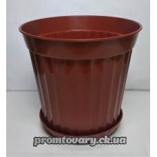 Горшок д/вазон.Ребро з/підст.№ 9 d21,5 h20 кор. 4л /шт