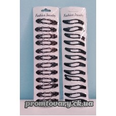 Заколка д/волосся защип ажур.чорний.кольор. серед.ПОШТУЧНО