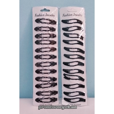 Заколка д/волосся защип ажур.чорний.кольор. серед.ПОШТУЧНО