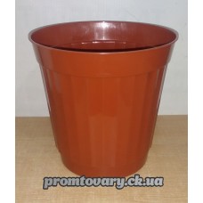 Горшок д/вазон.Ребро з/підст.№ 10 d25 h222 кор. 5л /шт