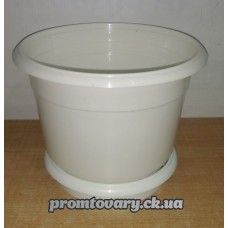 Горшок д/вазон.Финка з/підст.d25 h20 6л.біл./шт