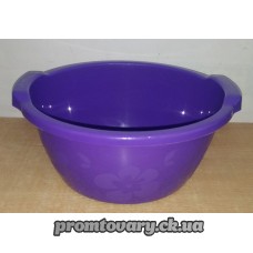 Миска пласм. харч. Полімерагро 6л кольор.Незабудка з ручк./шт