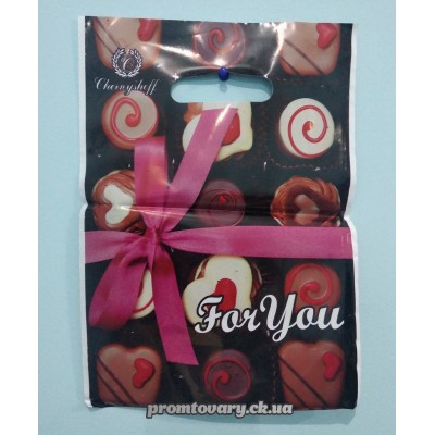 Пакет врізні ручки цукерки 30х20 /шт