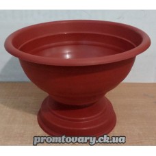 Горшок д/вазон. на низькій нозі коричн d35см h35см (5,5л) /шт