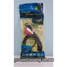 З'єднувач 3,5(4pin)-3RCAпапа 1,5м 17мм довгий