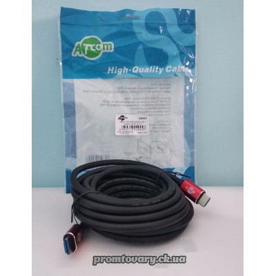 З'єднувач HDMI 5m Atcom Red/Gold 4К Ver 2.0 (24945)